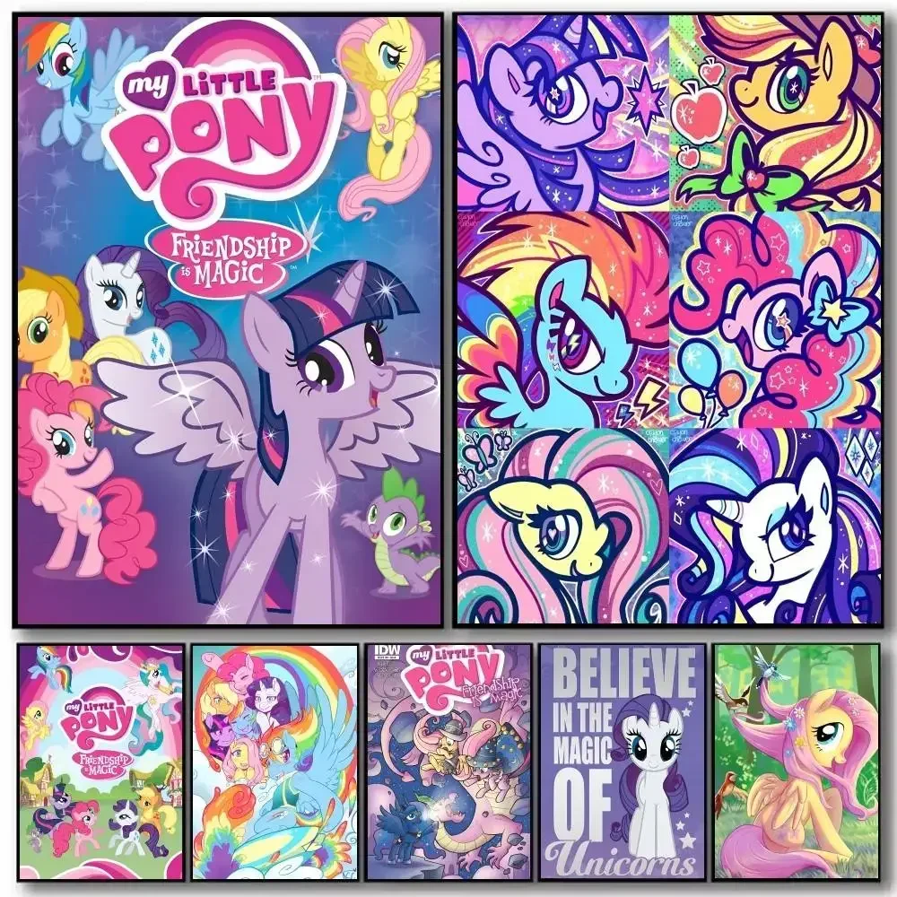 1pc My Cartoon P-Pony L-Little Poster for Home Dining Office Spaces Decor Poster and Prints Wall Art Pictures for Modern Bedroom