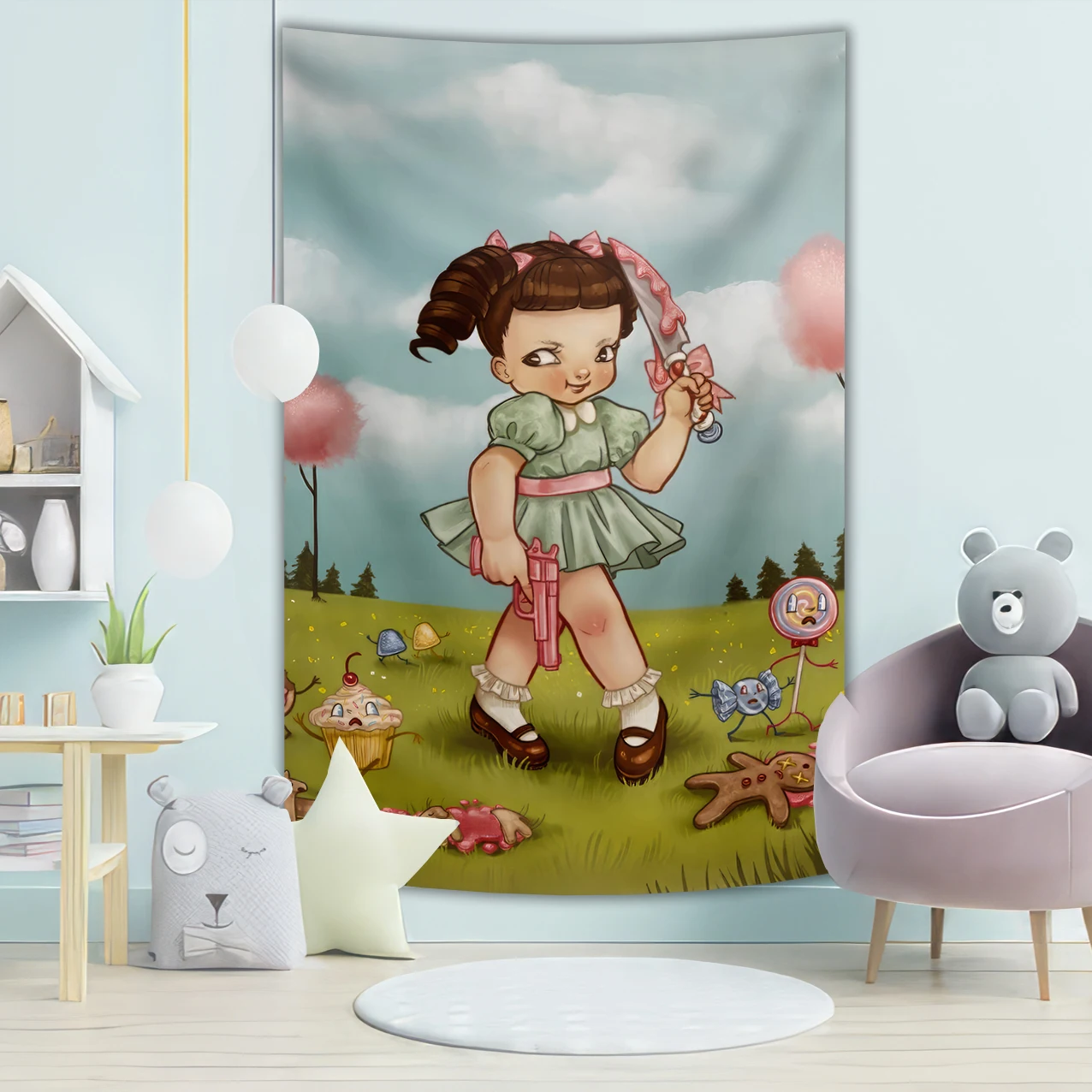 90x150 Melanie Martinezs Flag Posters Crying Child Tapestry Home Decorating Room Cute Girl