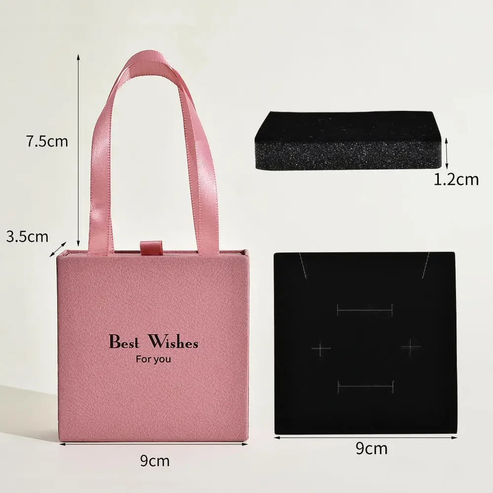 Jewelry Box With Tote Bag for Earring Ring Storage
