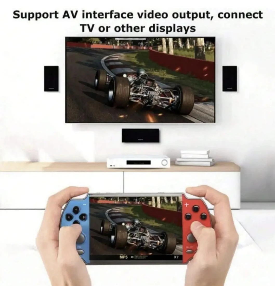 X7 Handheld Game Console 4.3 Inch Handheld High Definition Screen with Clear Video Built in Many Arcade Games Retro Games image 4