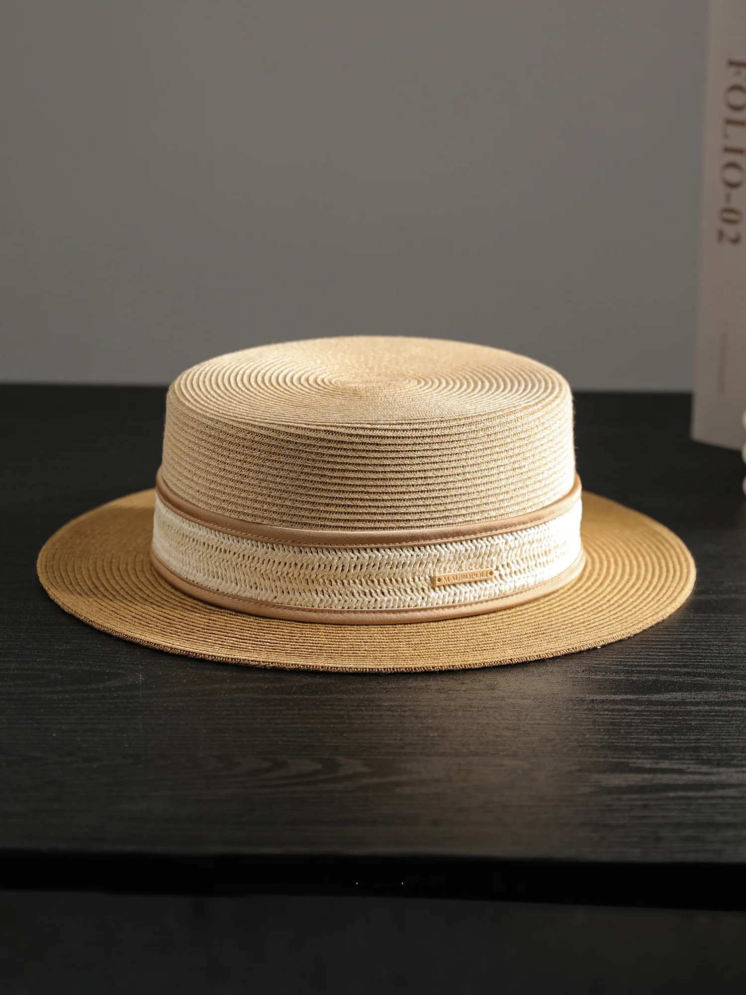 cappello-di-paglia-da-donna-con-visiera-piatta-leggero-e-traspirante-regolabile-per-vacanze-al-mare-stile-mauro-poli