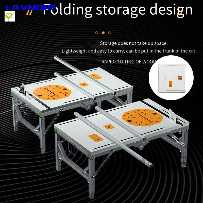 145cm Lengthen Portable multifunction woodworking electric table saw small saw table decoration DIY folding table wood push wood