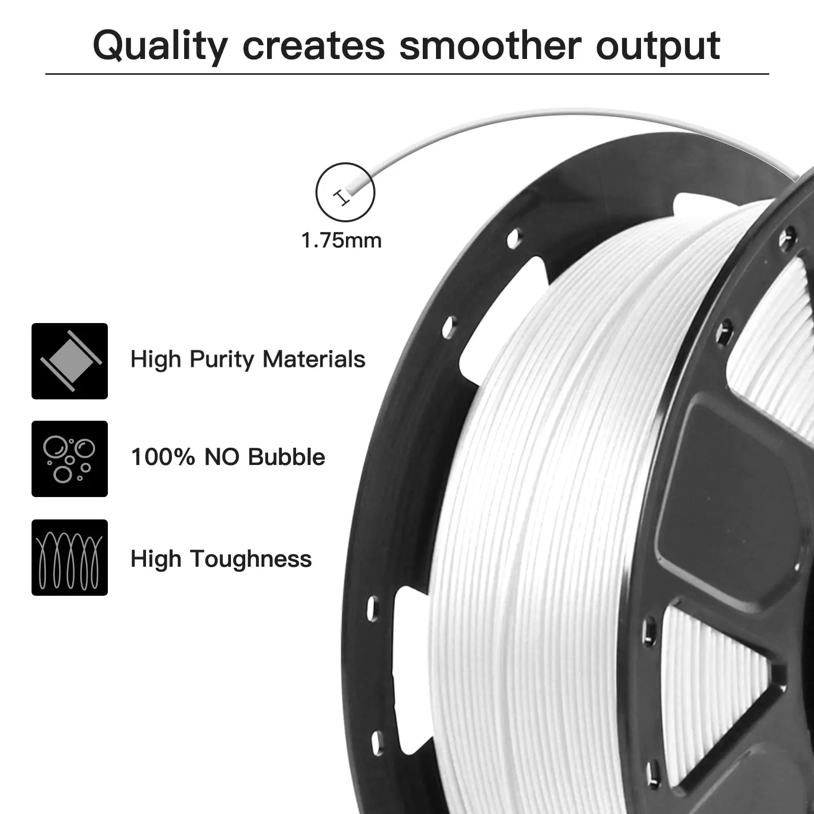 Creality  3d 1kg 1.75mm Pla Filament No-tangling Strong Bonding Dimensional Accuracy +/-0.02mm For Ender 3 V2 All Fdm 3d Printer