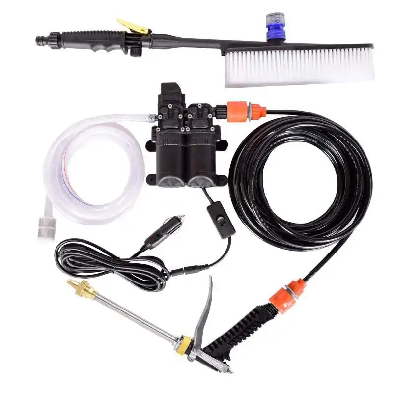 

12V car wash water pump vehicle double pump car wash machine 220v high pressure household portable water
