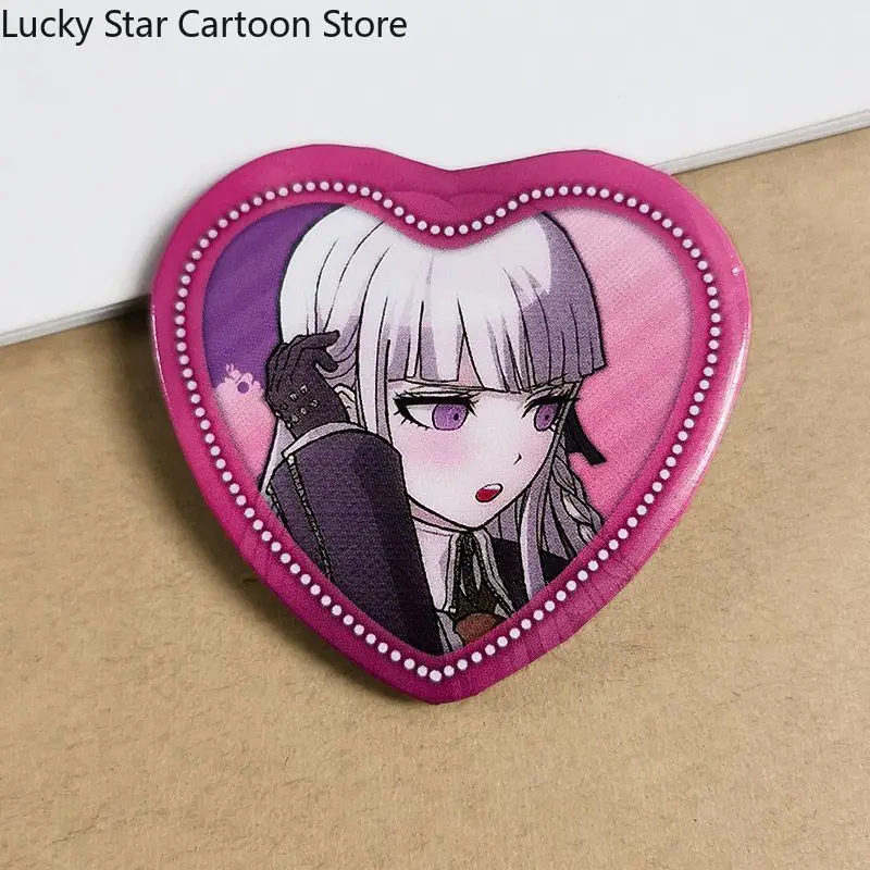 Аниме Danganronpa Nagito Komaeda Yasuhiro Taeko Kokichi Oma Косплей Значок в форме сердца Брошь Мультяшная эмблема Хэллоуин Рождественский подарок