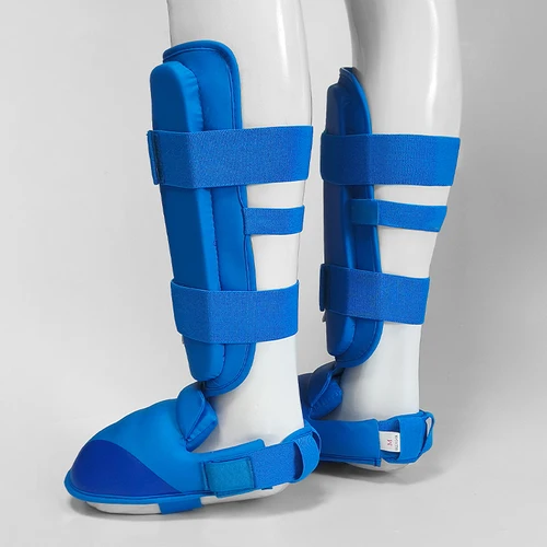 Imagen 2 del producto Espinillera de Karate para niños y adultos, equipo de soporte, espinillera, rodilla, pie, protector de mano, cinturón de cuero, equipo de artes marciales de boxeo