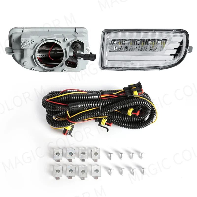 Car LED Daytime Running Light For Toyota Land Cruiser 100 LC100 UZJ100 FZJ10 1998-2008 Fog Lamp Turn Signal Driving White Yellow