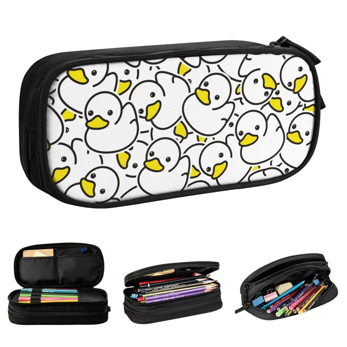 Cartoon Duck Pattern Pencil Cases Pencilcases Pen Kids Big Capacity Bag School Supplies Cosmetic Stationery