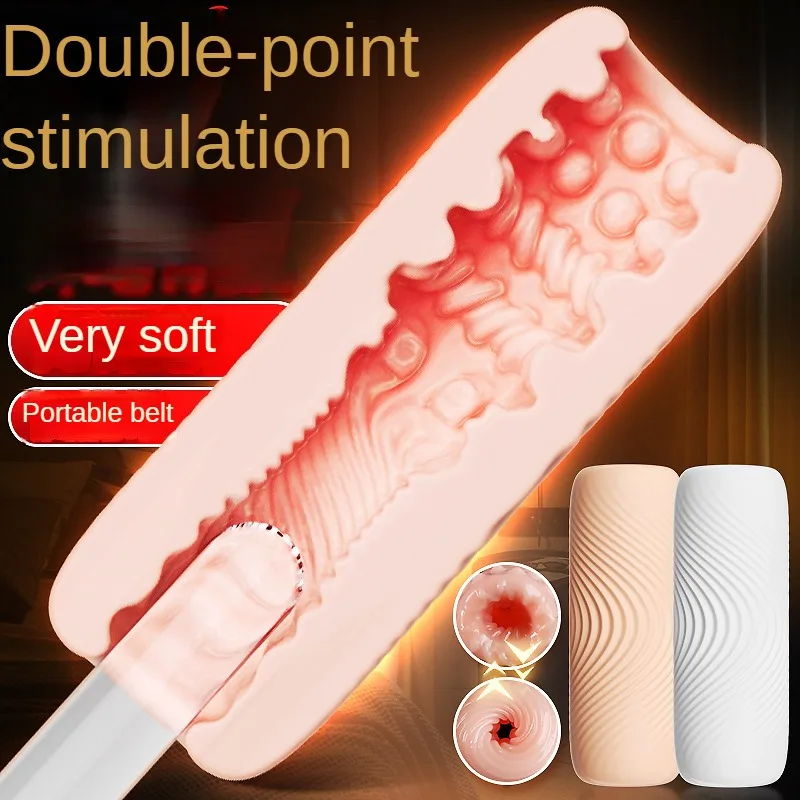 Male Portable Masturbator Cup Adult Sex Toys For Men Soft Vagina Anal Masturbator Sex Products for Men Mini Penis Trainer