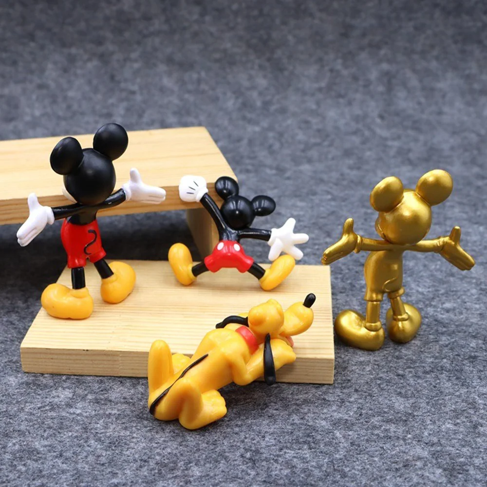 ディズニークリスマスミッキーマウスアニメ人形アクションフィギュアミニフィギュア子供のおもちゃグッズモデル子供のためのギフト