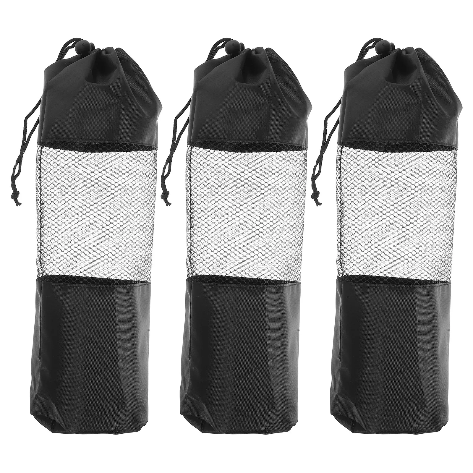 

3Pcs Yoga Mat Mesh Bag Multifunctional Roller Duffel Drawstring Sports Equipment Bag for Gym Yoga Camping Travel Lightweight