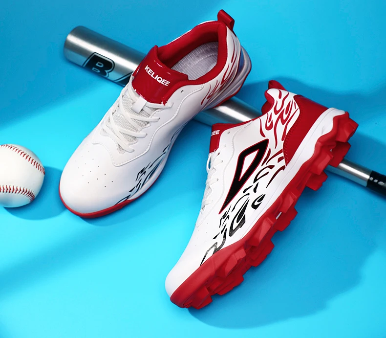 Leichte Baseball-Schuhe für Herren und Jugendliche, atmungsaktiv, rutschfest, mit Spikes, für Outdoor-Training und Wettkämpfe – Detail 6