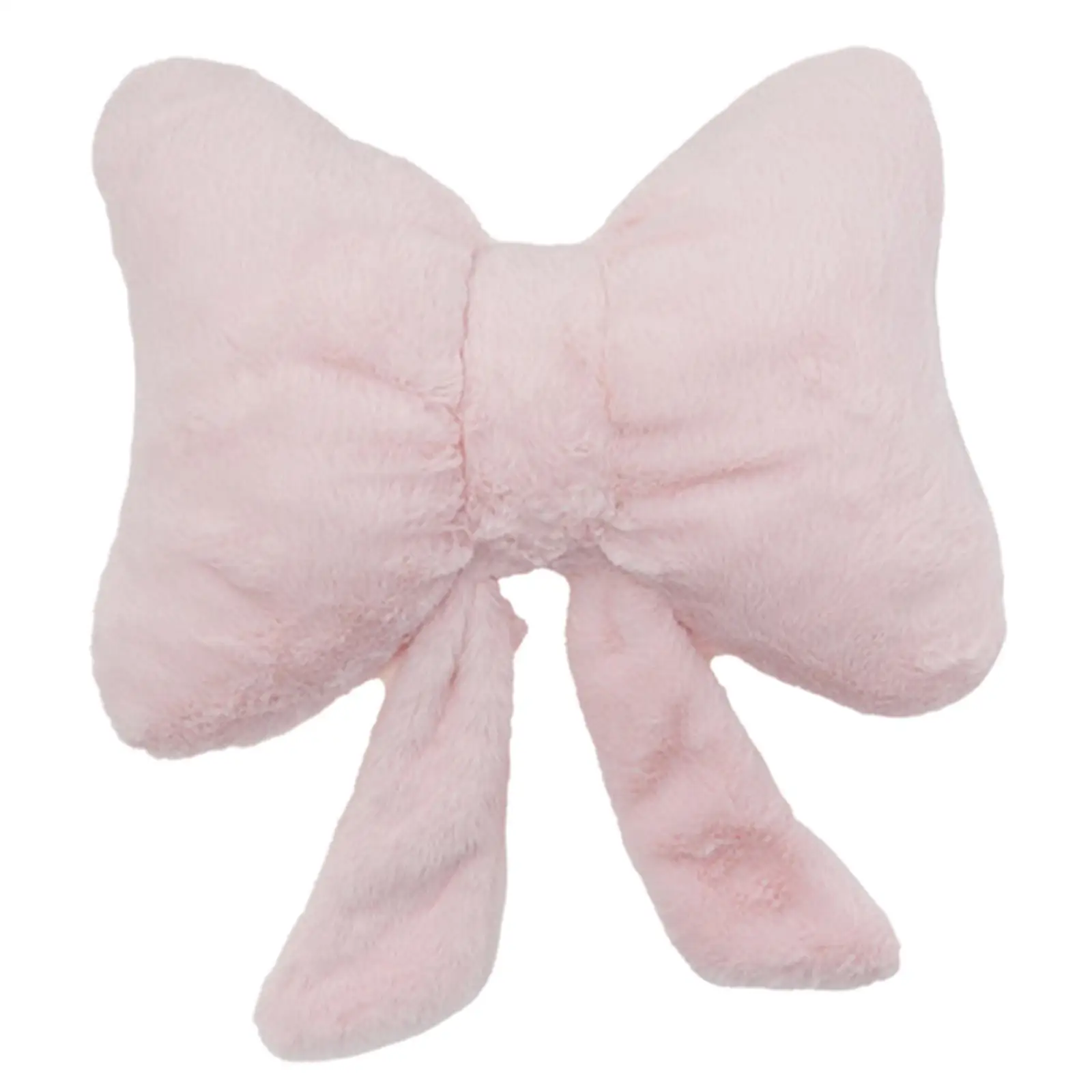 Plush Bow Throw Pillow with Insert Soft Stuffed Cushion for Chair Office Living Room Bedroom Decor