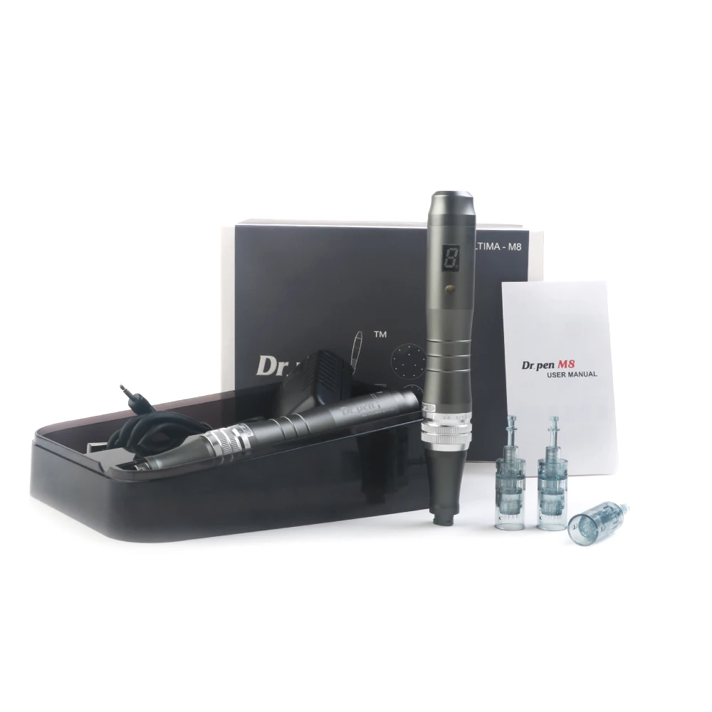 Dr pen Ultima M8 Microneedling Pen Electric Wireless Dermapen M8 With 22pcs Cartridges Microneedle Needling Skin Care Machine