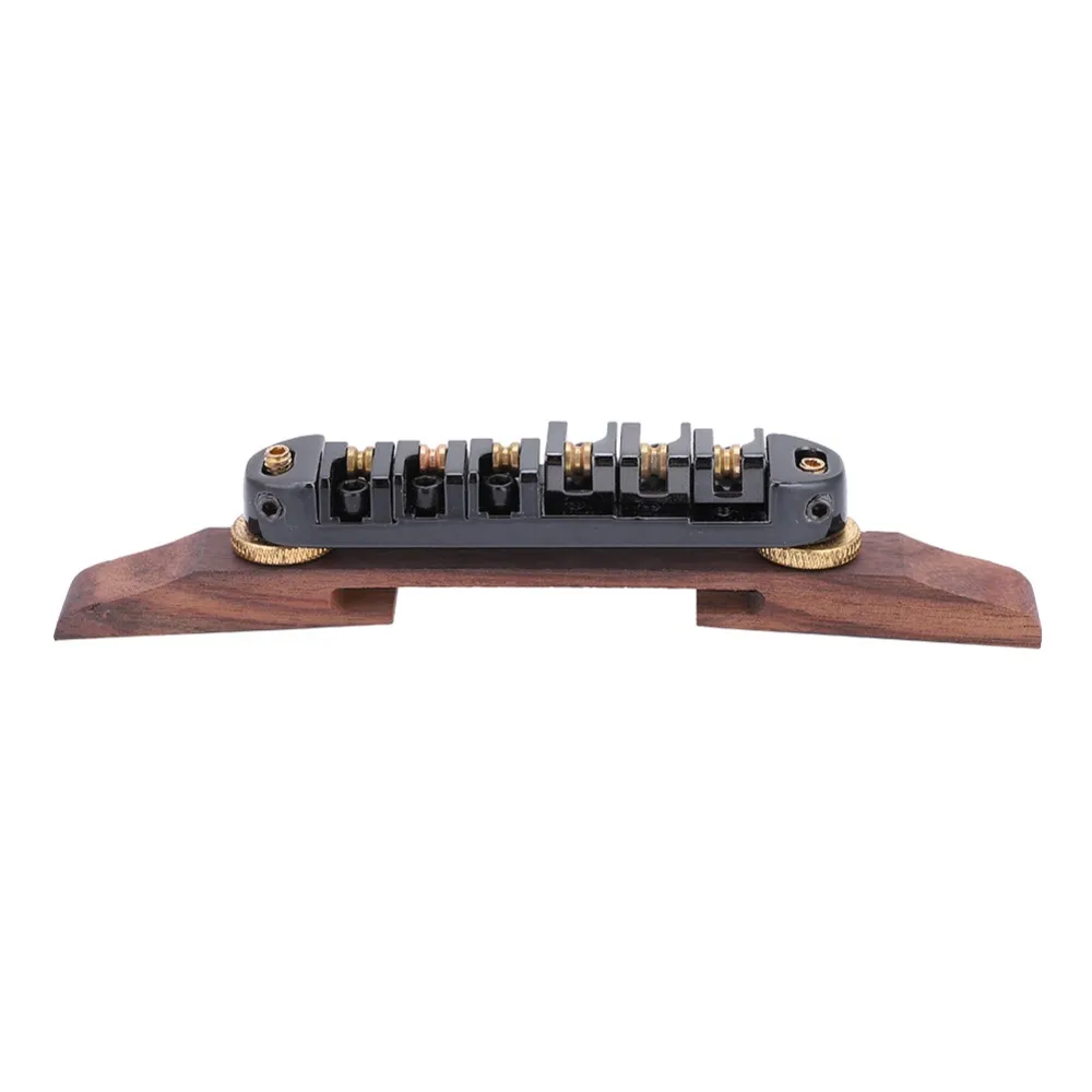 6 String Guitar Bridge With Roller Saddles Rosewood And Metal Multi-color Roller Bridge Set Guitar Bridge Tailpiece For Guitar