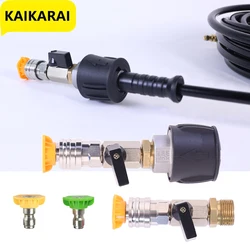 Alta Pressão Washer Bico, pulverizador ajustável com válvula, Quick Plug Ângulo, Controle De Fluxo De Água, Karcher Lavor, 3000P