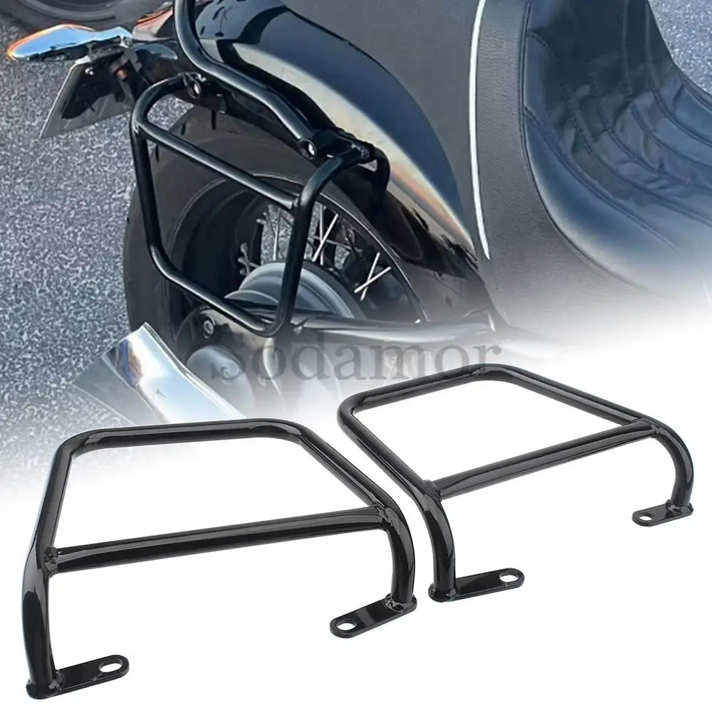 Motorcycle 1Pair Side Bags Frame Saddle Bags Rail Bracket Saddlebags Luggage Bags Support Bar Guard Steel Iron For BMW R18 20-23