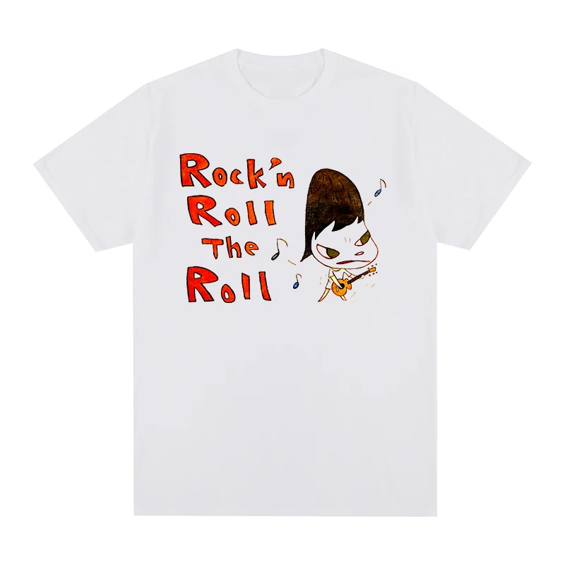 Yoshitomo Nara rock Japanese Anime Cartoon t-shirt Cotton Men T shirt New TEE TSHIRT Womens