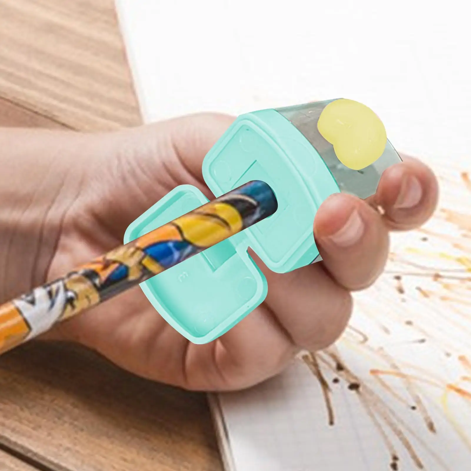 鉛筆削り ポータブル カラフル ダブルホール用品 色鉛筆削り 子供用 教室 アート制作 アーティスト オフィス用