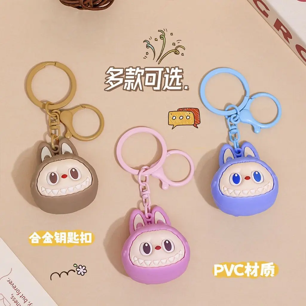 Hot Cute Labubu The Monsters Doll Toys Cardiac Macarone Kawai Figure Model Bag Keychain Gifts Cute Model Toys Birthday Gifts