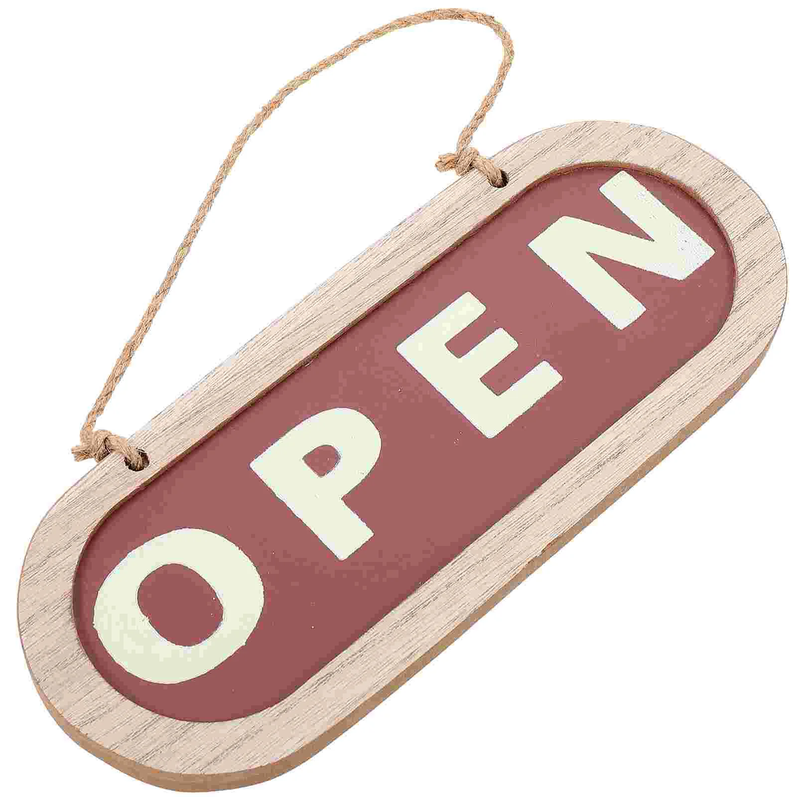 

Rural Store Closed Listing Emblems Business Open Sign Rope Hanging Dual Side Door Plate