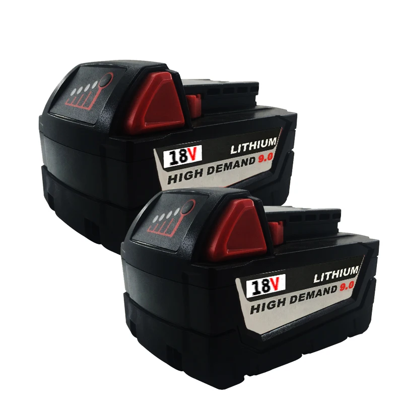 2 Chiếc M18 Dự Phòng Pin Sạc Cho Milwaukee 48-11-1850 48-11-1840 48-11-1852 6000/9000MAh Lithium Ion Pin Thay Thế