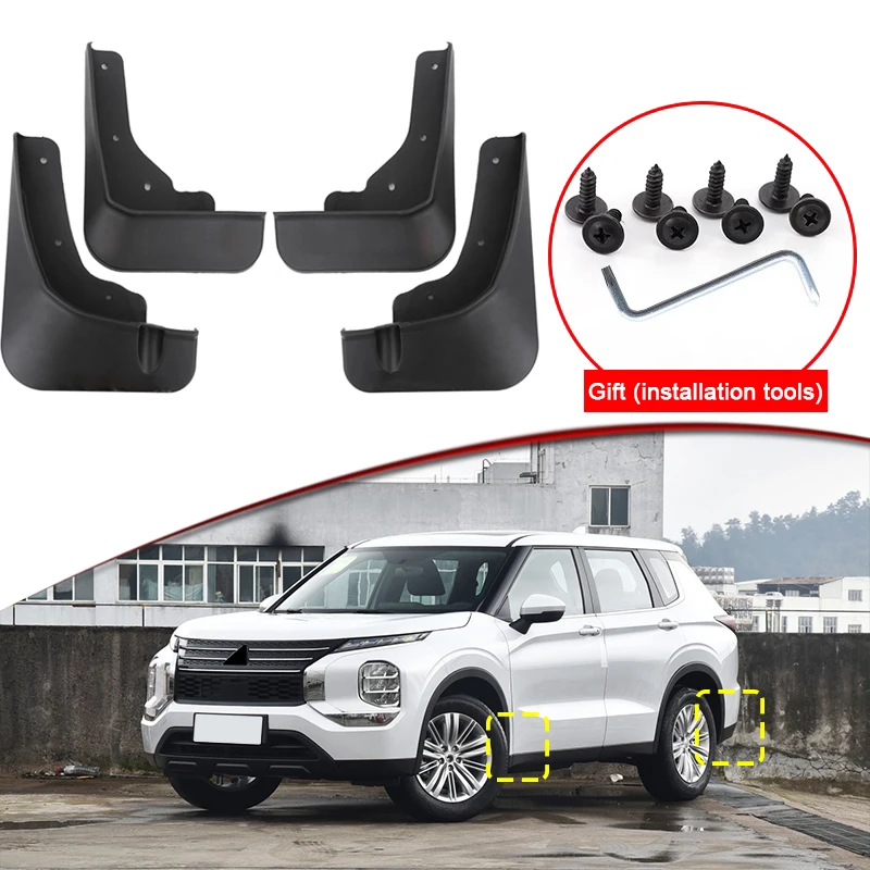 

Car Styling For Mitsubishi Outlander 2022 2023 2024 Car Mud Flaps Splash Guard Mudguards MudFlaps Front Rear Fender Accessories