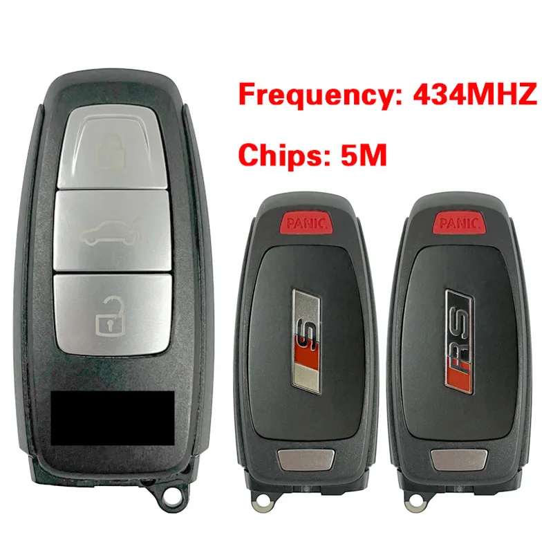 CN008197 Original 3+1 Button 434MHZ 5M Chip for Audi A8 2017-2021 Smart Key Remote Control Keyless Go 4N0 959 754 A