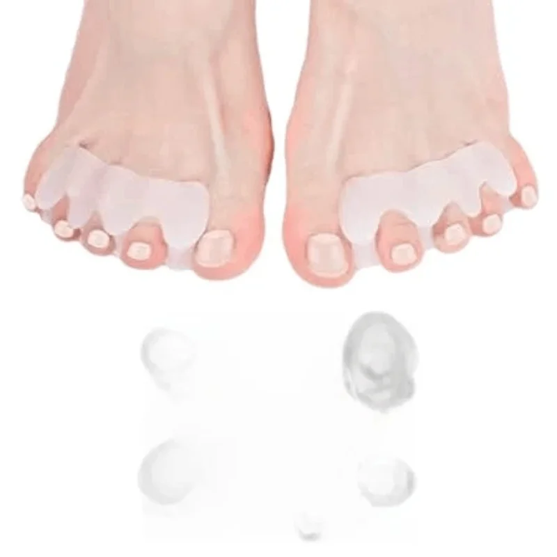 

1/2Pairs Silicone Protector Soft Gel Hallux Valgus Straightener Foot Overlapping Toes Separator Bunion Correction Pedicure