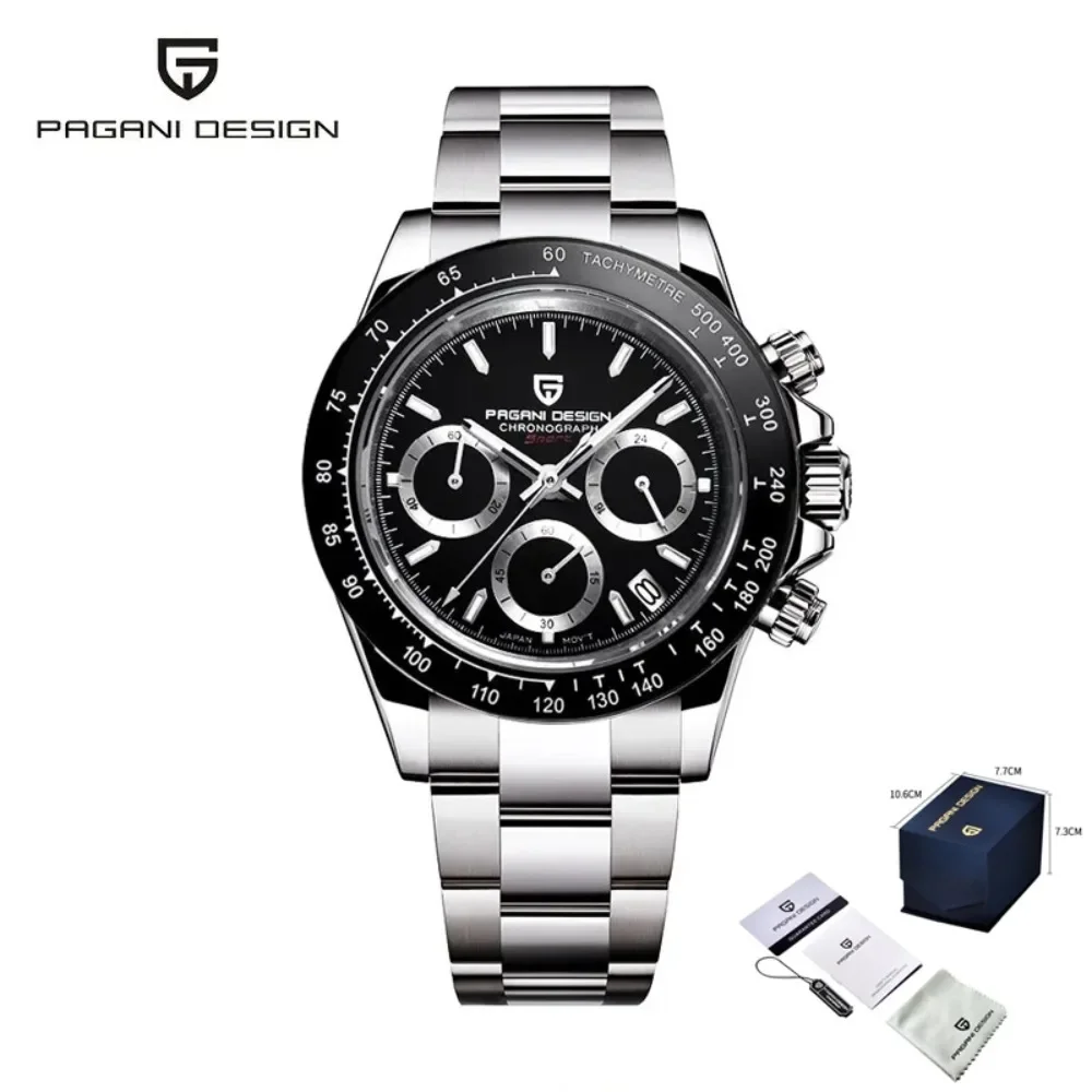 PAGANI DESIGN جديد 2025 العلامة التجارية الفاخرة 1963 ساعة رجالية كرونوغراف مقاوم للماء كوارتز ساعات رجالية ساعة عمل ساعات رجالي #1