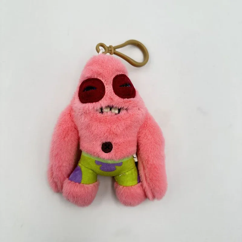 مضحك الأصلي Fuggler الأسنان وحوش ألعاب من القطيفة المفاتيح محشوة Peluche واسعة العين ضغط الظهر التعبئة والتغليف اكسسوارات دمى طفل