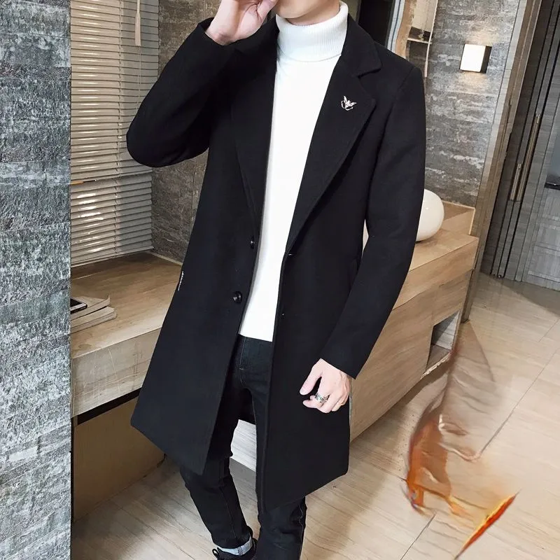 

Trench Winter Coat Mens Faux Fur Ultra Long Baseball Vampire Season Appropriate Windproof Ethnic Trendy British Batwing Purple
