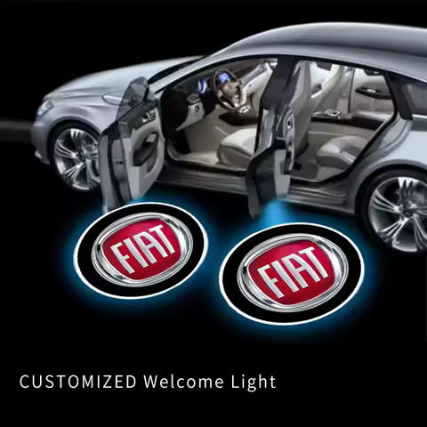 HD Wireless Led Car Welcome Door Light For Fiat 500 500L 500X 124 Aegea MobiPanda Tipo Sedici Centoventi Fiorino Qubo Toro