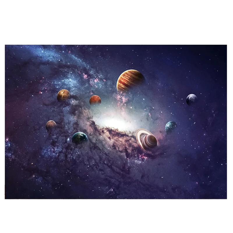 

210Cmx150cm Cosmic Planet Starry Night Photography Background Cloth Children's Photo Portrait Birthday Party Decor