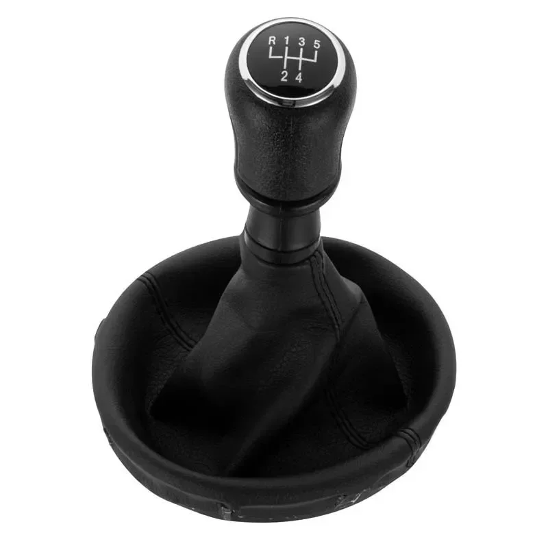 Car 6 Speed Gear Stick Shift Knob Leather Boot For VW Transporter Multivan Caravelle T5 2003 2004 2005 2006 2007 2008 2009 2010