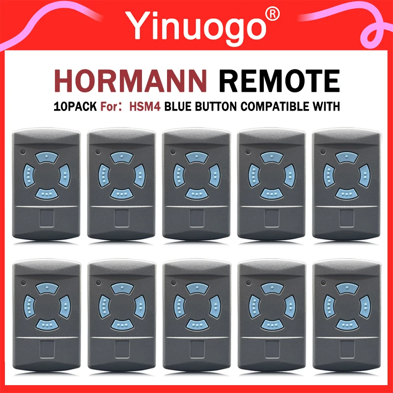 

10pcs For HORMANN HSM4 HSM2 HSE2 HSE4 HS1 HS2 HS4 HSP4 HSZ2 868MHz Garage Door Opener / Gate Remote Control Hand Transmitter