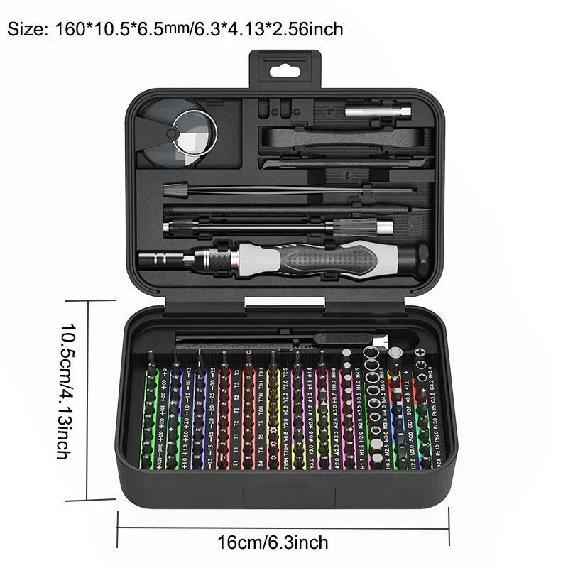 Multifunctional 132 in 1 Phillips Slotted Screw Bit Kit Precision Screwdriver Set For Phone Electric Household Repair Tool Kit