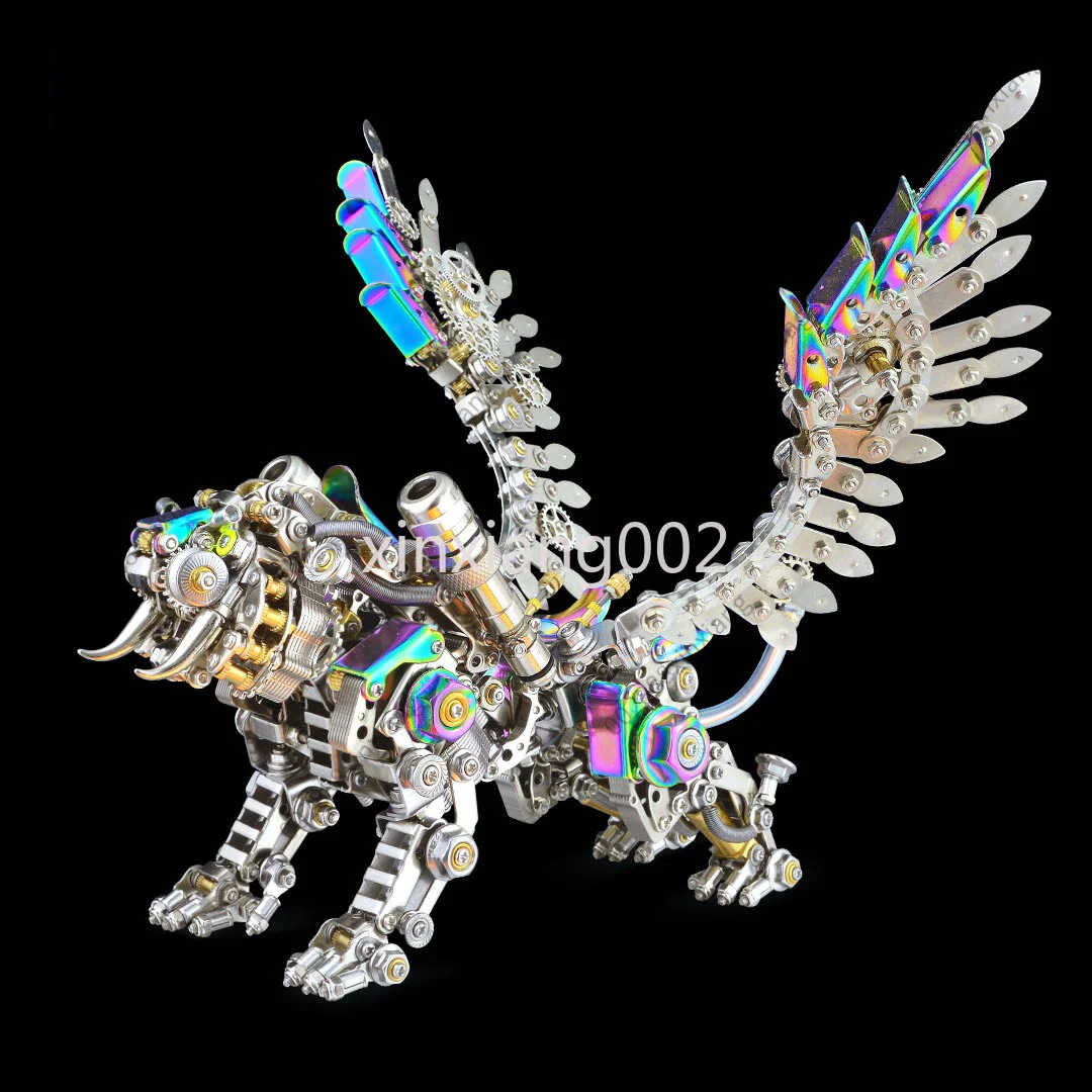 Huge Precision Machinery Tiger Dragon Rabbit Building Block Assembly Model Difficult Metal Assembly Model