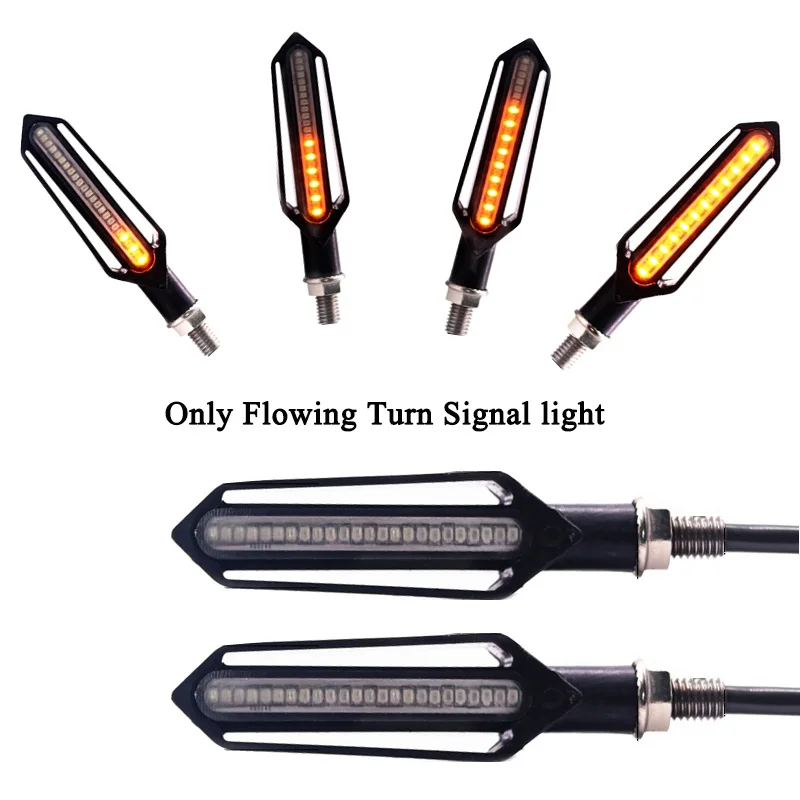 

4PCS Motorcycle Turn Signals Light Tail Flasher LED Flowing Water Blinker Motorcycle turn signal Indicato Flashing Lights IP68