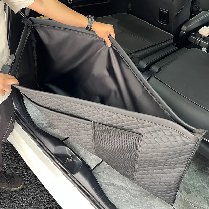 

For Toyota Vellfire Alphard 20/30/40series Car Trunk Storage Bag Double-layer Multifunctional Rear Tail Box Storage Package