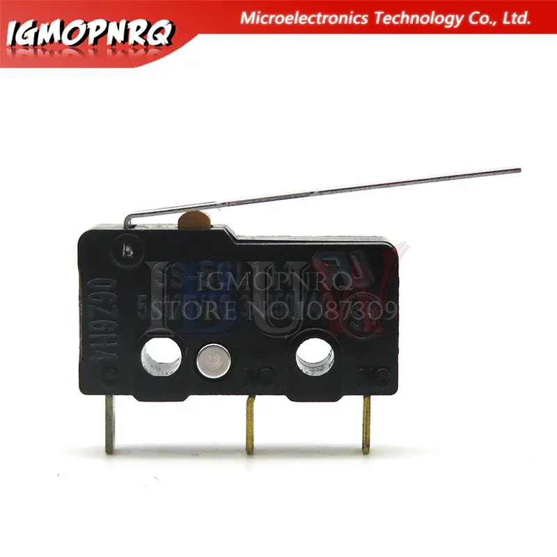 Micro Limit Micro Switch, Chave Lateral do Mouse, Momentâneo, 3 Pernas Retas, SS-5, SS-5GL, SS-5GL2, SS-5GL13, 2Pcs