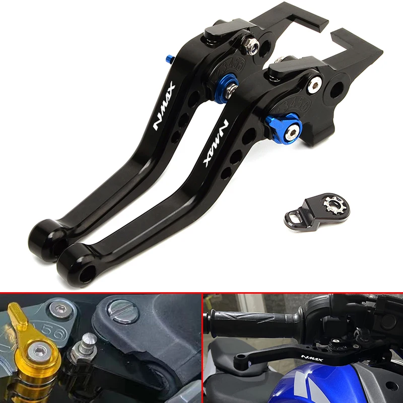 For YAMAHA NMAX 125 155 N-MAX 155 NMAX125 2018-2025+ Accessories CNC Brake Adjustable Brake Clutch Levers (With parking device)