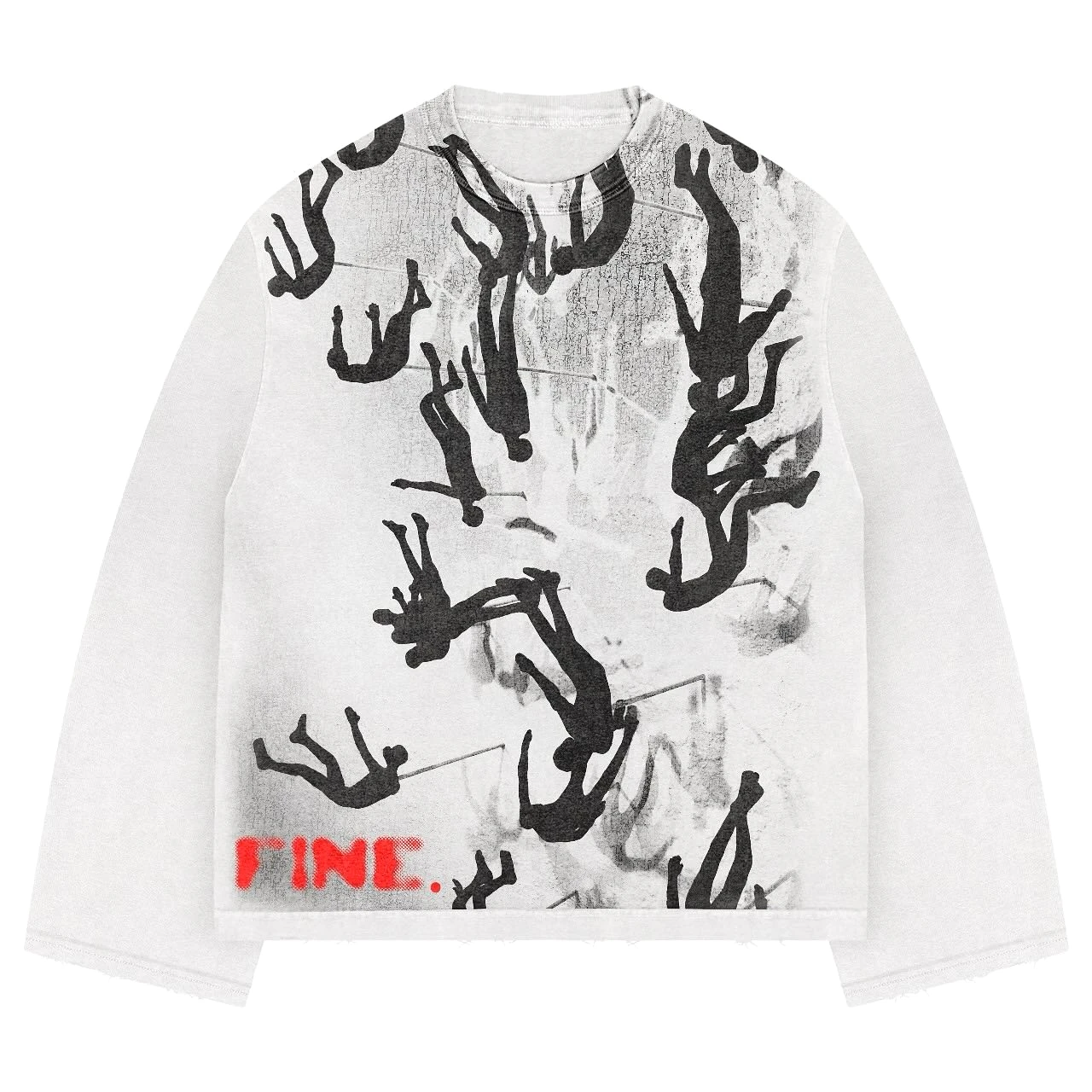 Y2K Cyber Grunge faux T-Shirt deux pièces Texture mystère écarlate gothique Streetwear unisexe haut superposé Style solitaire rebelle