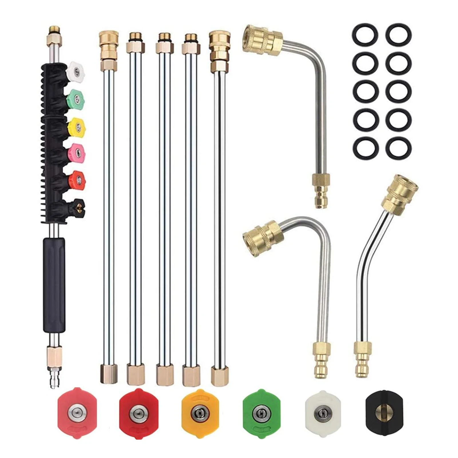 Pressure Washer Extension Wand Set,Universal Washer Extension Rod Kit,Telescoping Replacement Lances Set Auto Car Cleaning Kit