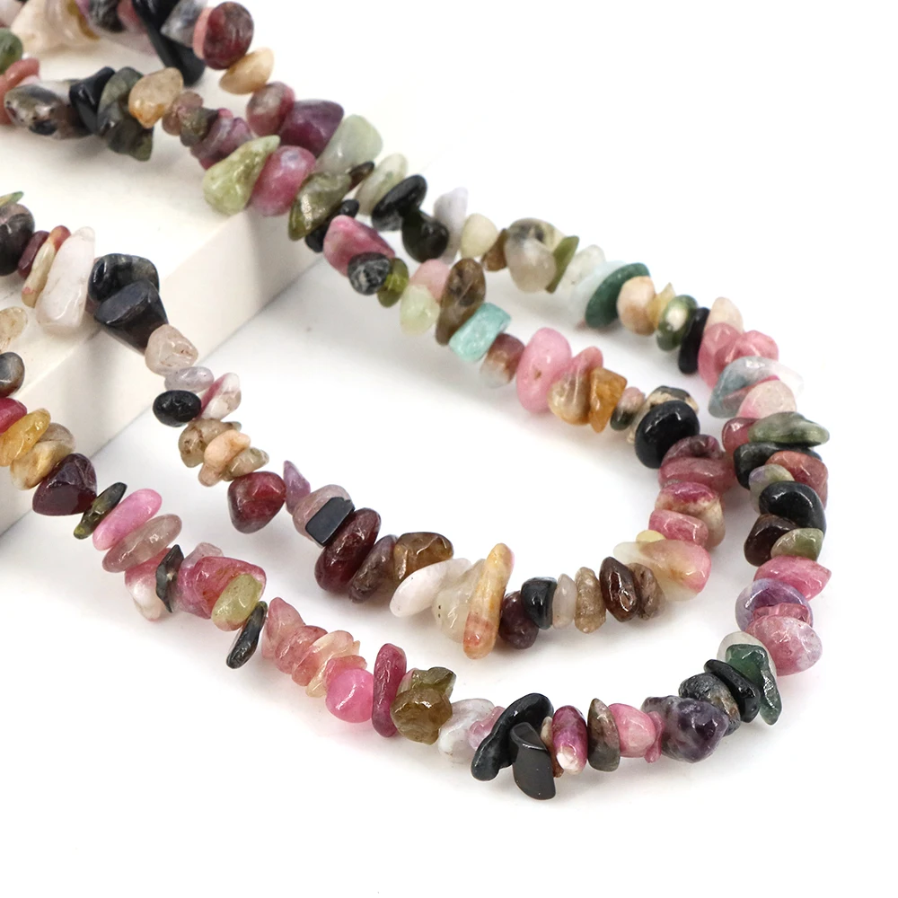 3-5mm/5-8mm Natürliche Granat Amethyst Aquamarin Perlen Unregelmäßige Freeform Chip Kies Form Stein Perle DIY Schmuck Machen Armband – Detail 6