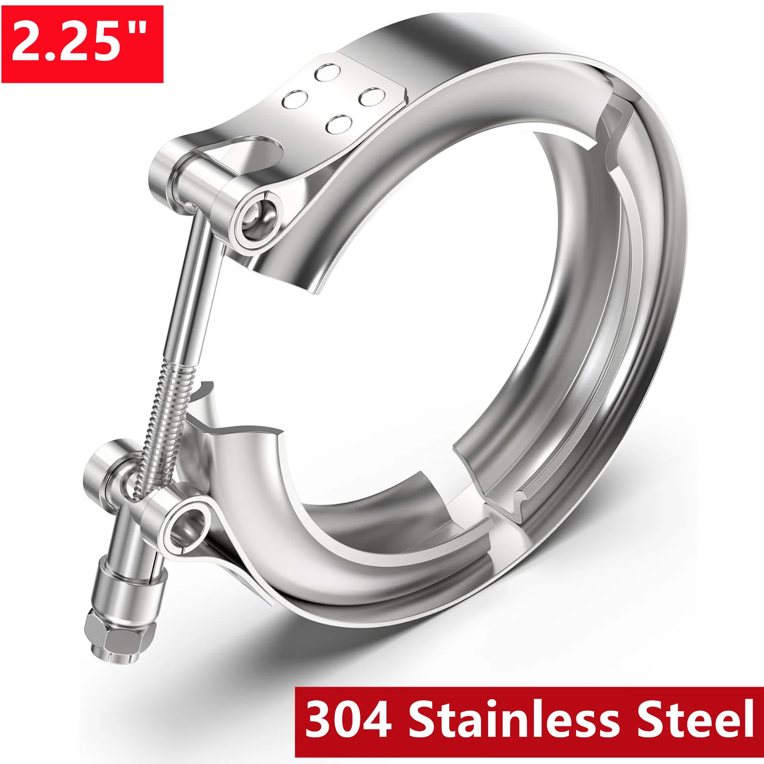 304 Stainless Steel 2.25 Inch 57mm Standard V Band Clamp Intercooler Turbo Exhaust Downpipe Vband Pipe Clamp Automotive V Clamp