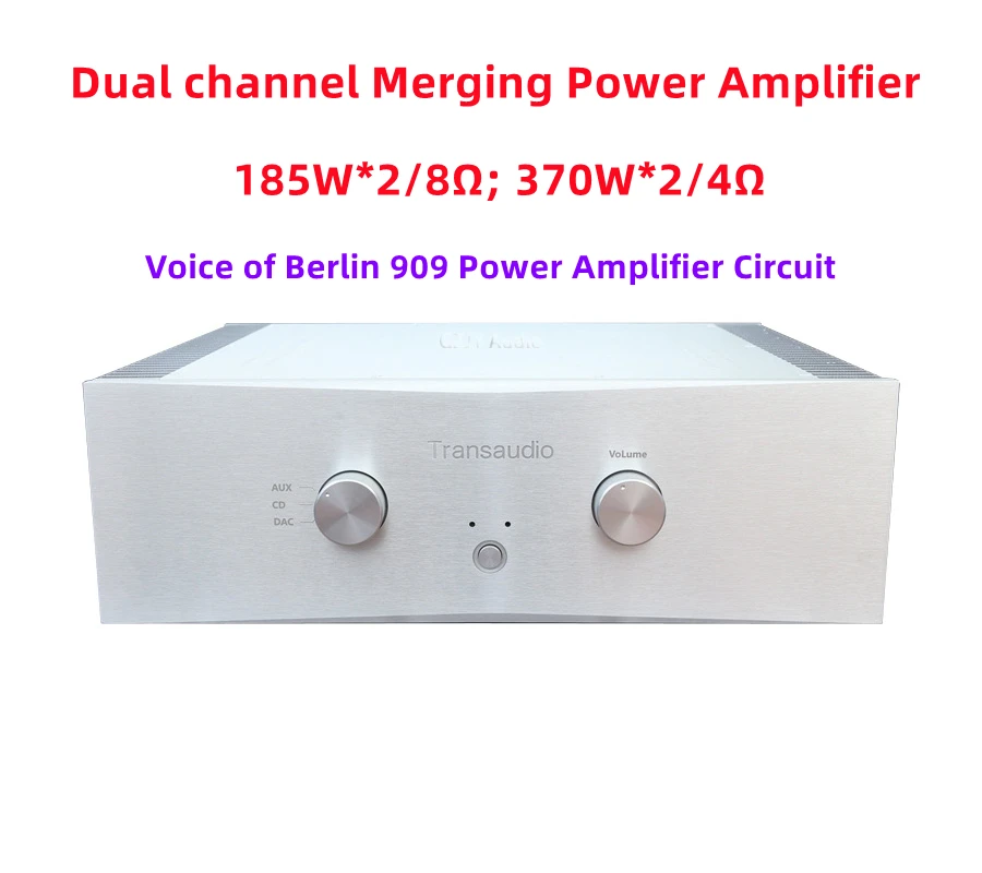 

Dual channel Merging Power Amplifier ,Voice of Berlin 909 Power Amplifier Circuit, Sanken C2922/A1216,185W*2/8Ω; 370W*2/4Ω