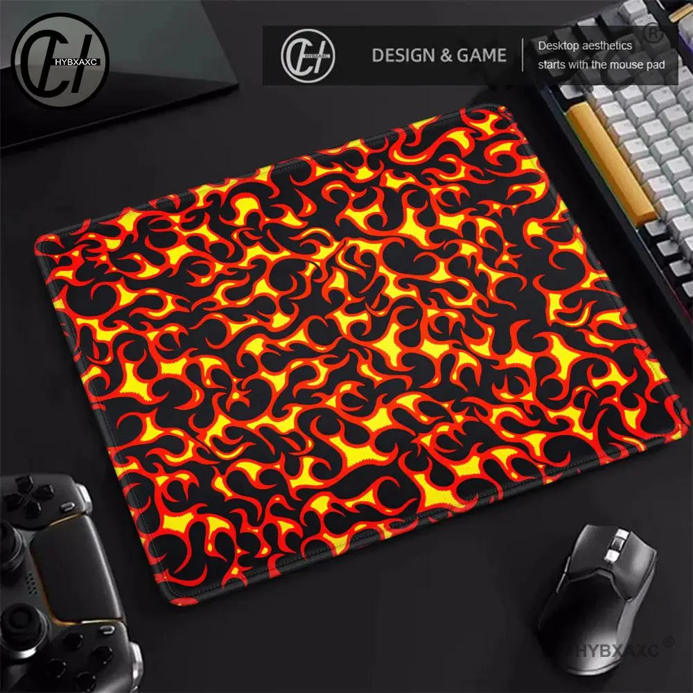 

HYBXAXC Red Fire Flame Printed Gaming Mouse Pad Anti-slip Waterproof Large Desk Mat