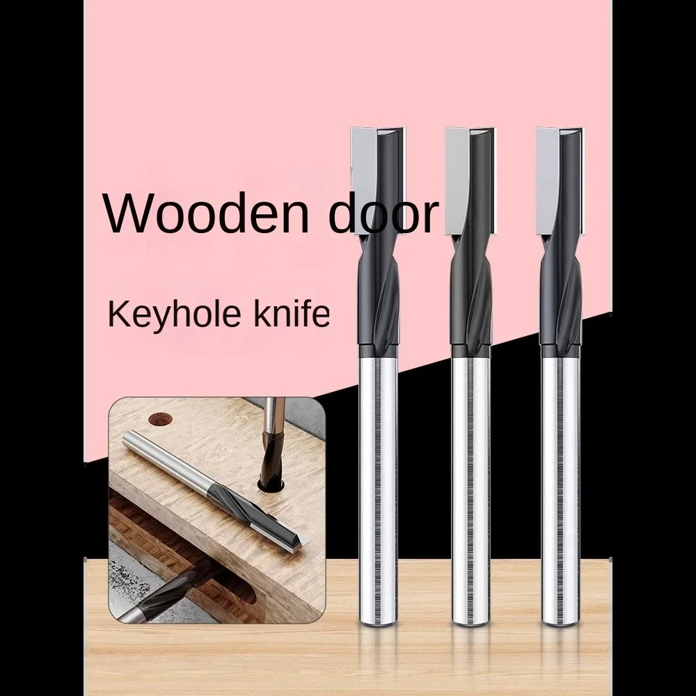 Lock hole spiral cutter, straight cutter, lock hole cutter, engraving machine, wooden milling cutter, wooden door unlocking