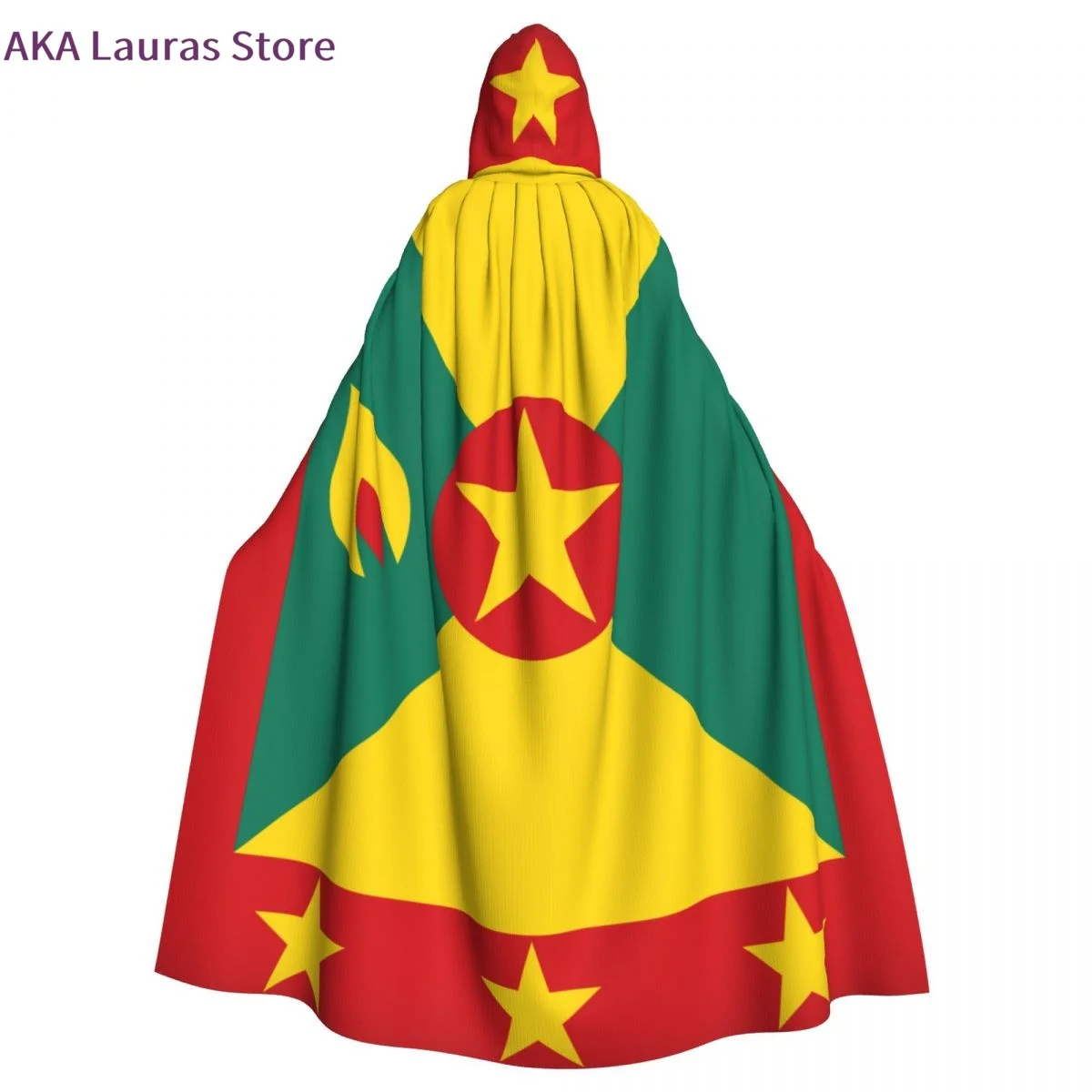 Unisex Adult Flag Of Grenada Cloak with Hood Long Witch Costume Cosplay